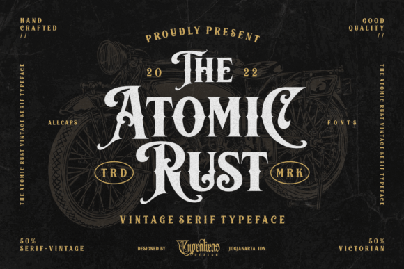 Atomic Rust: A Vintage Display Font for Editorial Design