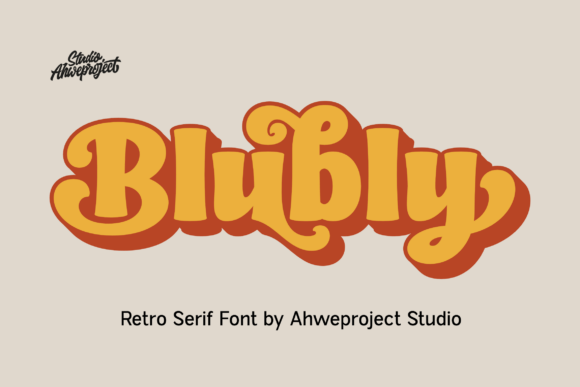 Blubly: A Bold Retro Serif Typeface for Web Design