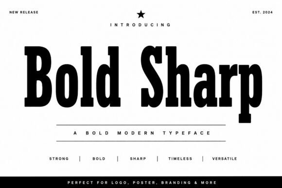 Bold Sharp: A Modern Editorial Serif Typeface