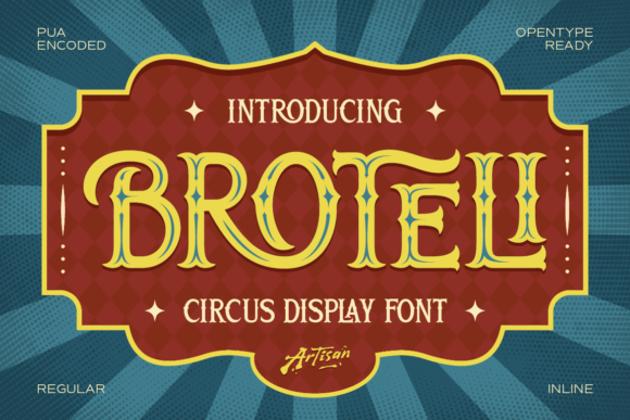 Broteli: A Bold Vintage Display Font for Makers