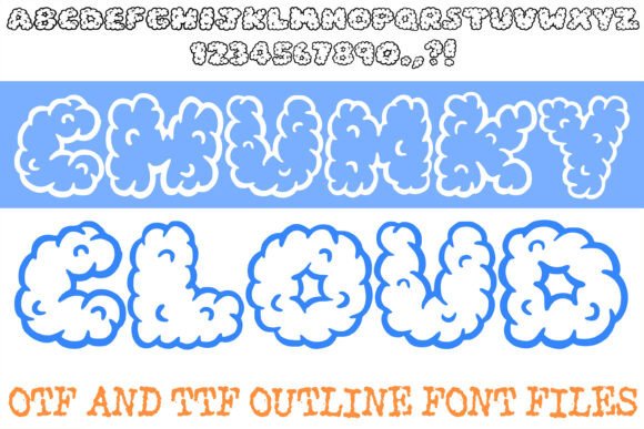 Chunky Cloud Typeface for Playful Branding