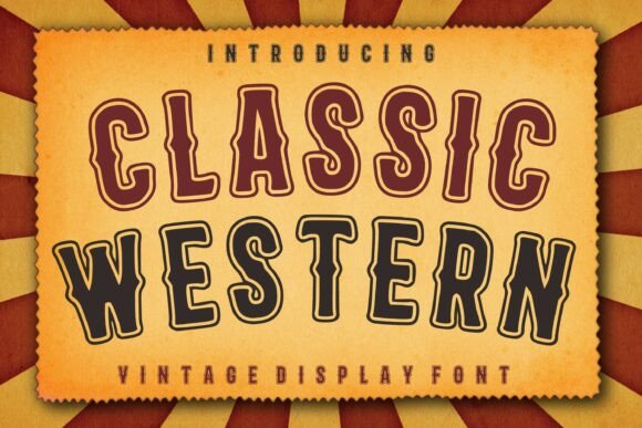 Classic Western Font for Rustic Craft Projects