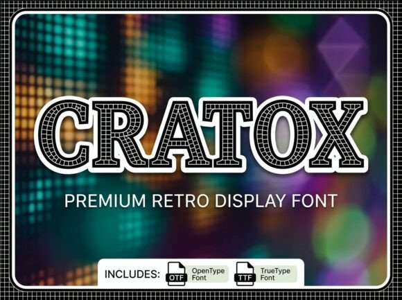 Cratox Display Font for Digital Design