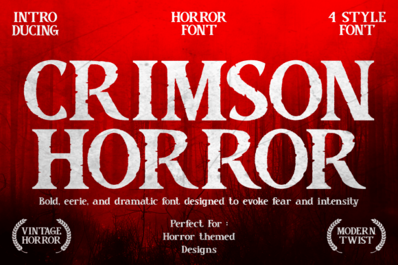 Crimson Horror Font for Bold Branding