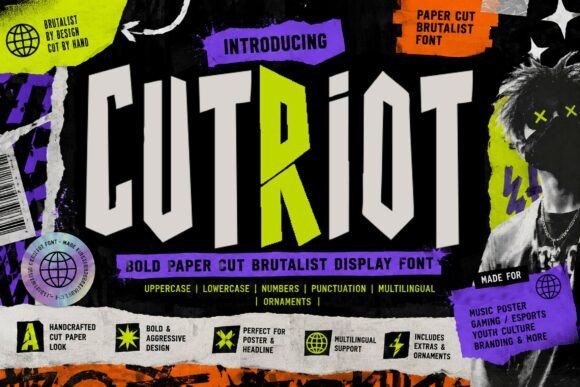 Cut Riot: A Bold Display Font for Modern Brands
