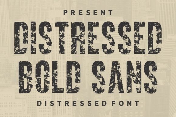 Distressed Bold Sans Typeface for Makers