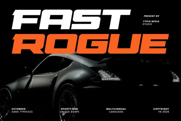 Fast Rogue: A Bold Typeface for Speed-Driven Design