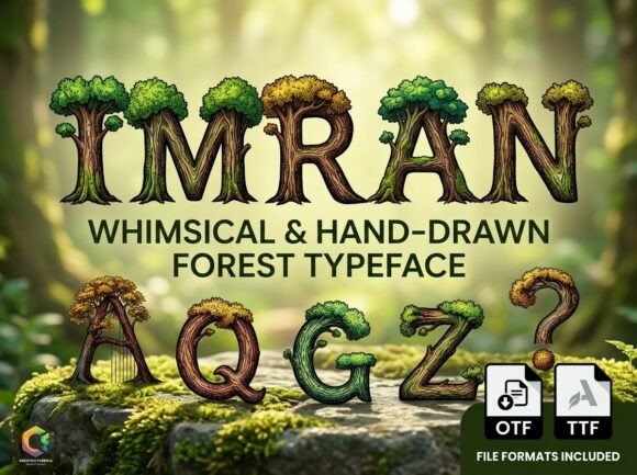 Imran Display Font for Nature-Themed Campaigns