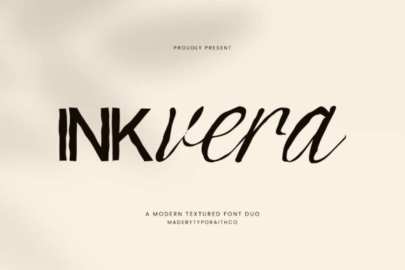 Inkvera: A Modern Textured Font Duo for Digital Design