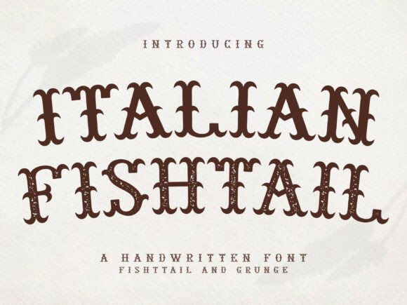 Italian Fishtail Typeface for Gritty Web Design