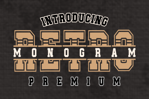 Monogram Retro Typeface for Bold Branding