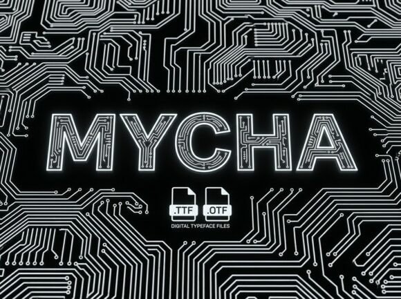 Mycha: A Bold Display Font for Digital Design