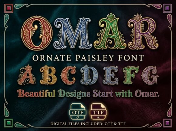 Omar: An Ornate Display Font for Elegant Branding
