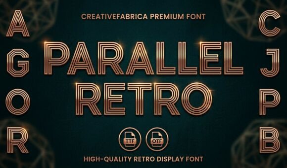 Parallel Retro Display Font for Editorial Design