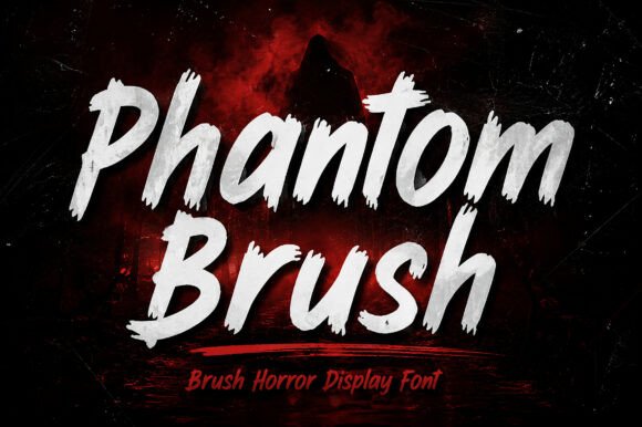 Phantom Brush Typeface for Dark Editorial Design