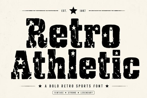 Retro Athletic: A Bold Vintage Sports Display Font
