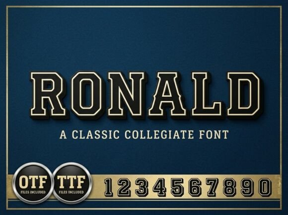 Ronald: The Classic Collegiate Typeface for Bold Brands