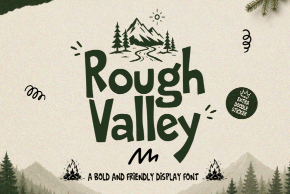 Rough Valley: A Bold Typeface for Nature-Inspired Design
