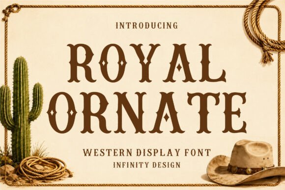 Royal Ornate: A Bold Western Typeface for Branding