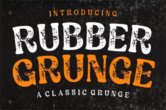 Rubber Grunge: A Bold Display Typeface for Web Design