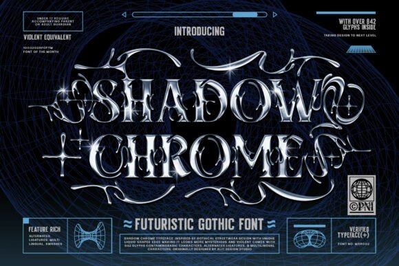 Shadow Chrome: The Futuristic Gothic Display Typeface