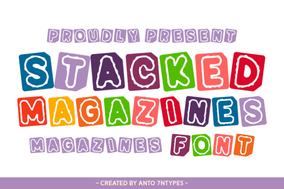 Stacked Magazines Font for Bold Maker Designs