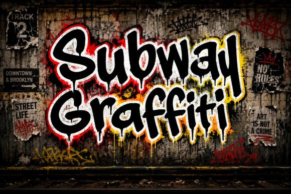 Subway Graffiti Typeface for Bold Editorial Design