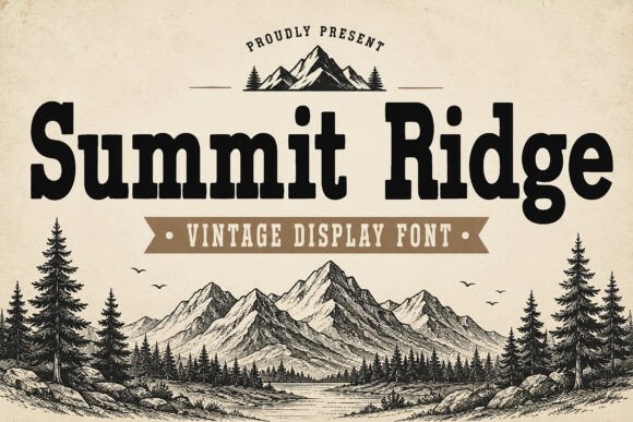 Summit Ridge: A Vintage Display Typeface for Bold Brands