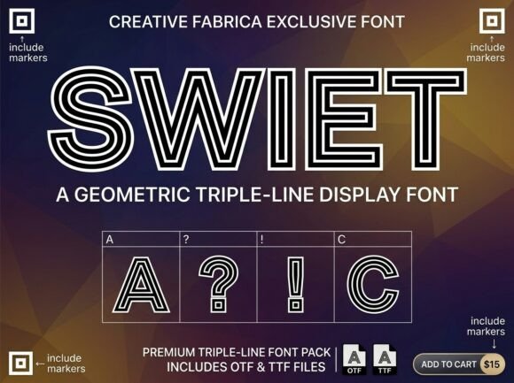 Swiet: A Retro Racing Display Typeface