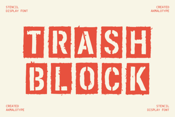 Trash Block Typeface for Bold Brand Identity